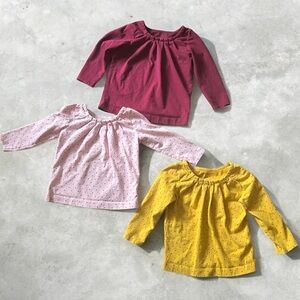 Lands' End Girls Polka Dot 3 Set Long Sleeve Tops -4T